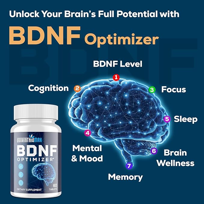 Nootropic Brain Supplement for Memory and Focus – BDNF Optimizer – Cognitive, Mental Clarity & Mood – High Absorption – Organic Lion's Mane, Ginkgo Biloba & L-Theanine – 60 Tablets (2 Bottle)