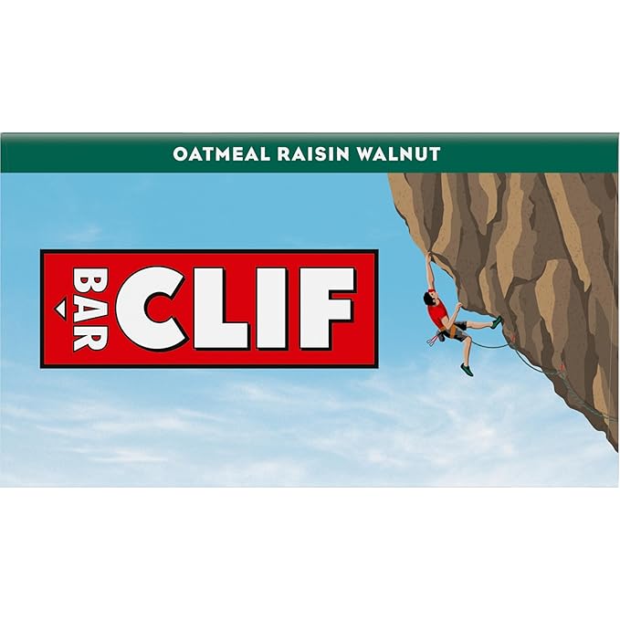 CLIF BAR - Oatmeal Raisin Walnut - Made with Organic Oats - Energy Bars - Non-GMO - Plant Based Protein Bars (10 Pack)