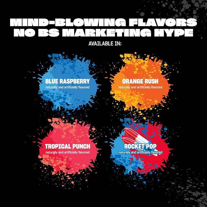 Mutant GEAAR - 9.4g of EAA Powder + Arginine, 7g BCAAs, 4g Leucine, Electrolytes, Coconut Water, No Artificial Colors or Flavors, Delicious Taste - 30 Servings - Rocket Pop - 400g