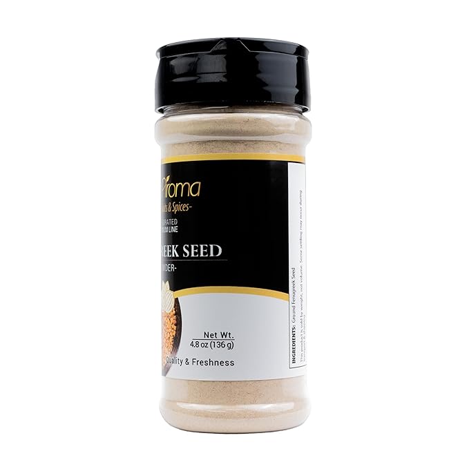 GranAroma Fenugreek Seed Powder, Earthy and Nutty Flavor, Use in Curries, Stews, and Spice Blends (4.8 Ounce)