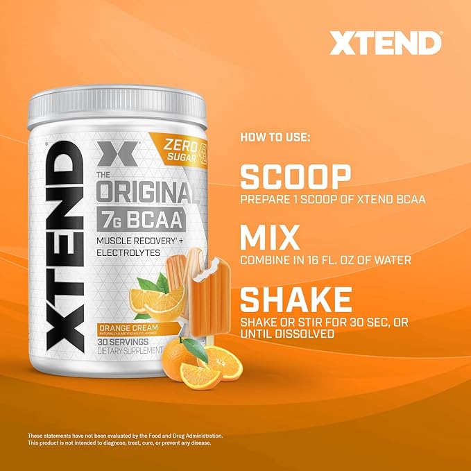 Original BCAA Powder 7g BCAA and 2.5g L-Glutamine, Sugar Free Post Workout Muscle Recovery Drink with Amino Acids for Men & Women, 30 Servings