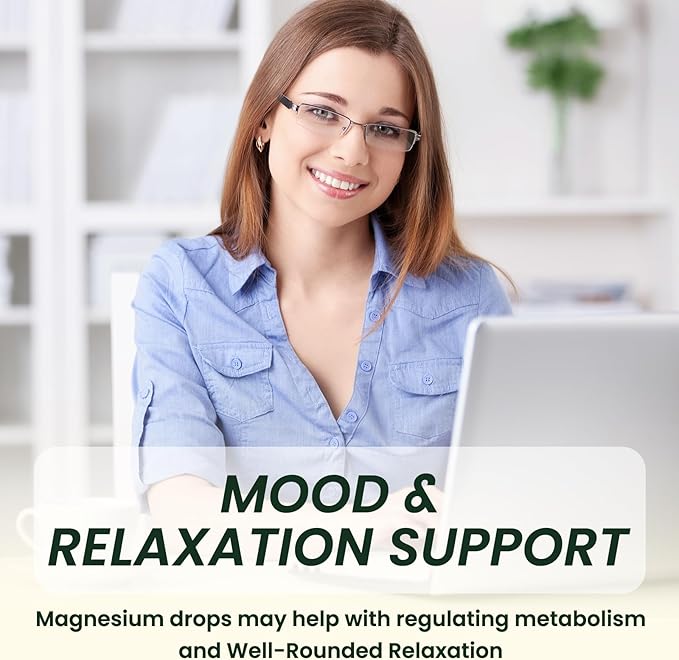 Triple Magnesium Complex Supplement, Magnesium Glycinate, Blend, Citrate Liquid Drops 1000mg with Ashwagandha, CoQ10, Vitamin B6, C, D, Zinc - Vegan Pineapple Flavor