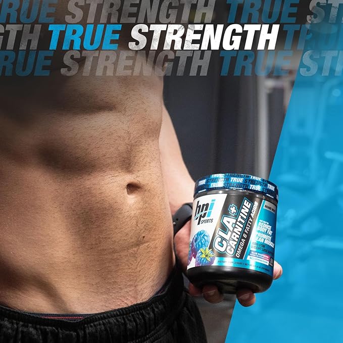 BPI Sports CLA + Carnitine – Conjugated Linoleic Acid – Weight Loss Formula – Metabolism, Performance, Lean Muscle – Caffeine Free – for Men & Women – Blue Raspberry – 50 Servings – 12.34 oz.