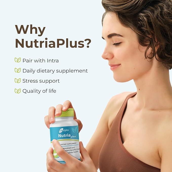 Lifestyles NutriaPlus Antioxidant Supplement - Herbal Immune Support & Multivitamin with Selenium, Vitamin C, Green Tea, Garlic, and More – Made in Canada – 60 Capsules