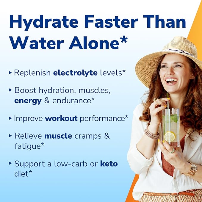 Electrolytes Powder Packets | Magnesium, Potassium, Sodium, Vitamin C | for Rapid Hydration | Zero Sugar & Keto | 16 Stick Packs | Pineapple Pear Flavor