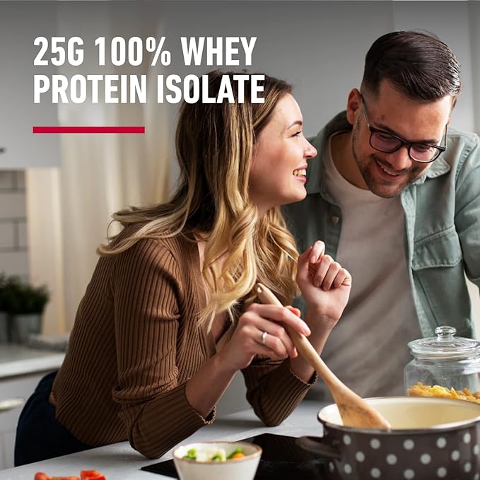 Isopure Zero Carb 100% Pure Whey Isolate Protein Powder, Lactose Free, Gluten Free, With Vitamins, Strawberries & Cream, 25g Protein Per Serving, 7.5 Lbs, 110 Servings