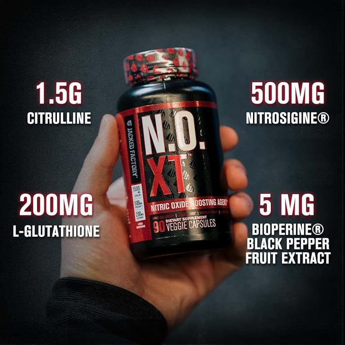 Jacked Factory Nitrosurge Pre-Workout in Watermelon & N.O. XT Nitric Oxide Booster for Men & Women