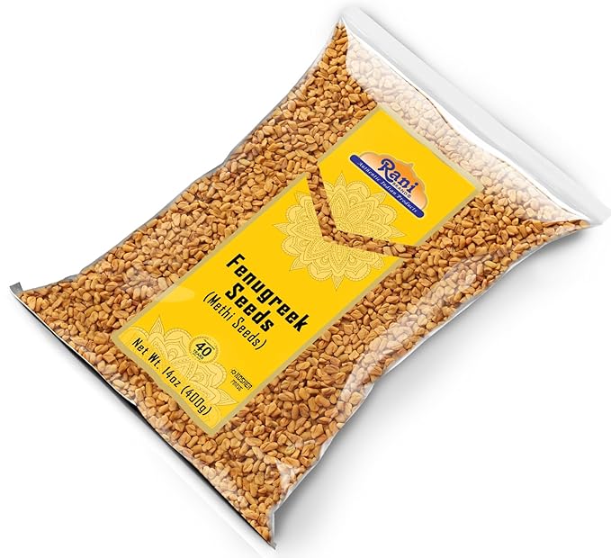 Rani Fenugreek (Methi) Seeds Whole 14oz (400g) Trigonella foenum graecum ~ All Natural | Vegan | Gluten Friendly | Non-GMO | Kosher | Indian Origin, used in cooking & Ayurvedic spice