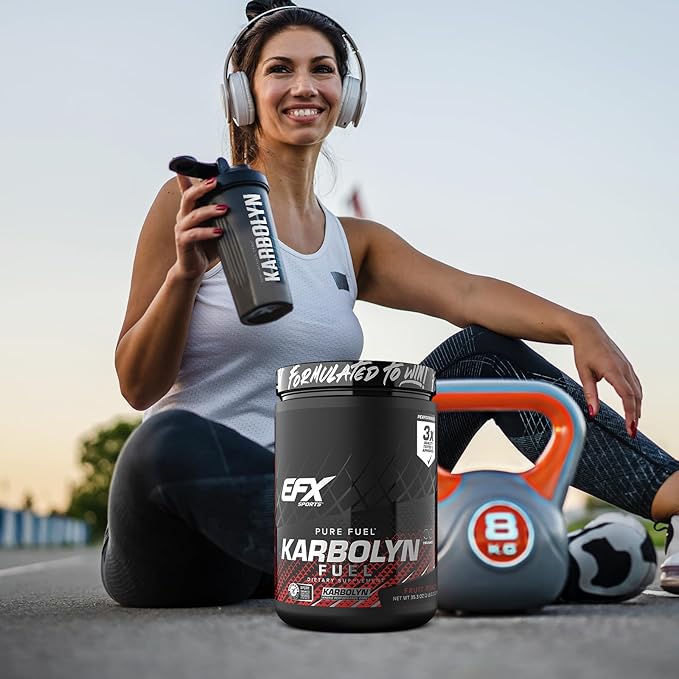 EFX Sports Karbolyn Fuel | Fast-Absorbing Carbohydrate Powder | Carb Load, Sustained Energy, Quick Recovery | Stimulant Free | 18 Servings (Fruit Punch)