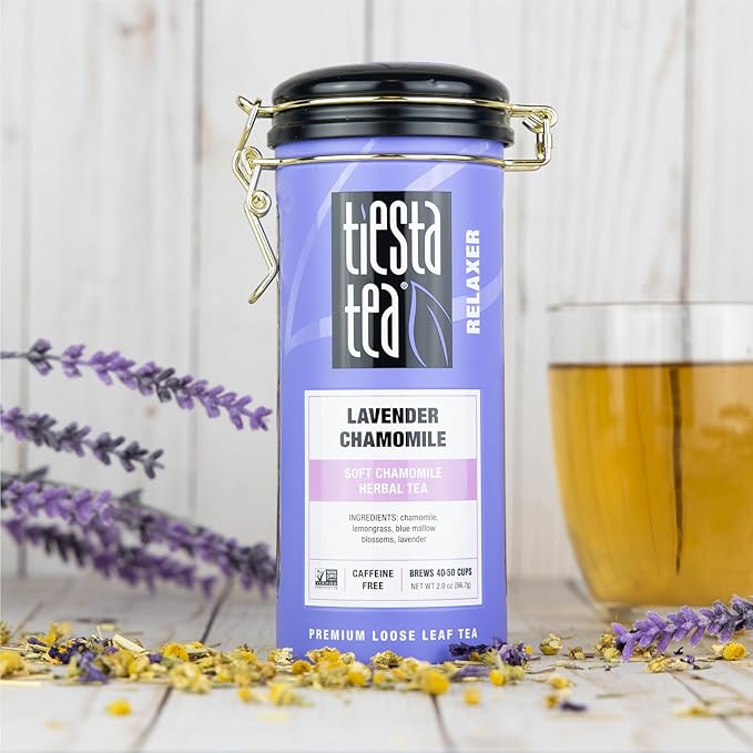 Tiesta Tea - Tea Tin Assorted Blends Loose Leaf Father’s Day Tea Gift Set Sampler | High to No Caffeine | Hot & Iced Ready | Passion Berry Jolt, Fruity Paradise, Lavender Chamomile Blends | 3 Tins