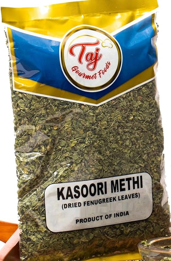 TAJ Kasoori Methi, Dried Fenugreek Leaves Pouch | 1 Pound Bulk Pack