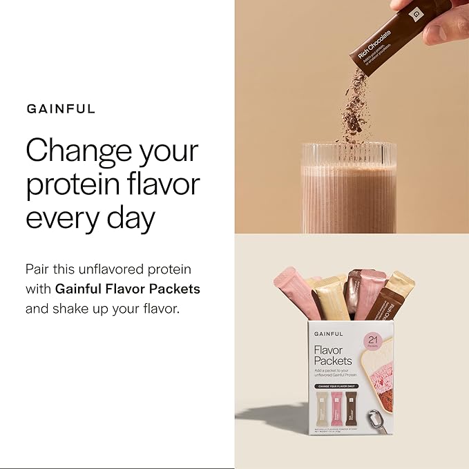 Gainful Everyday Plant Protein Powder, 23g Plant Protein per Serving, Unflavored, Supports Strength, Recovery, and Balanced Nutrition, Vegan, Gut Friendly, No Artificial Ingredients, 14 Servings