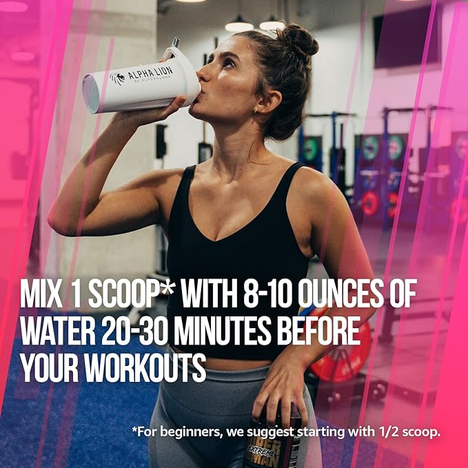 ALPHA LION Superhuman Extreme, Extreme Energy Pre-Workout Formula, Intense, Sustained Energy and Focus, Elevated Nitric Oxide, Maximum Pumps & Nutrient Delivery (21 Servings, Slaughtermelon)