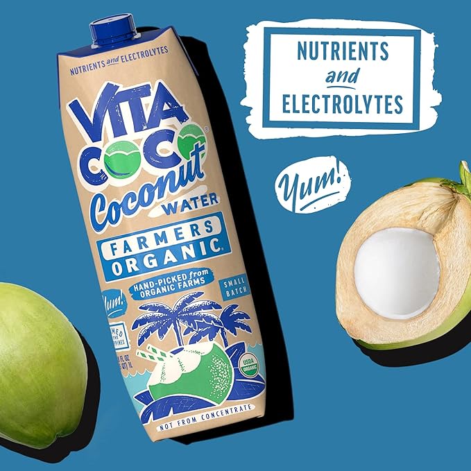 VITA COCO Organic Coconut Water, 33.8 FZ (Pack of 4)