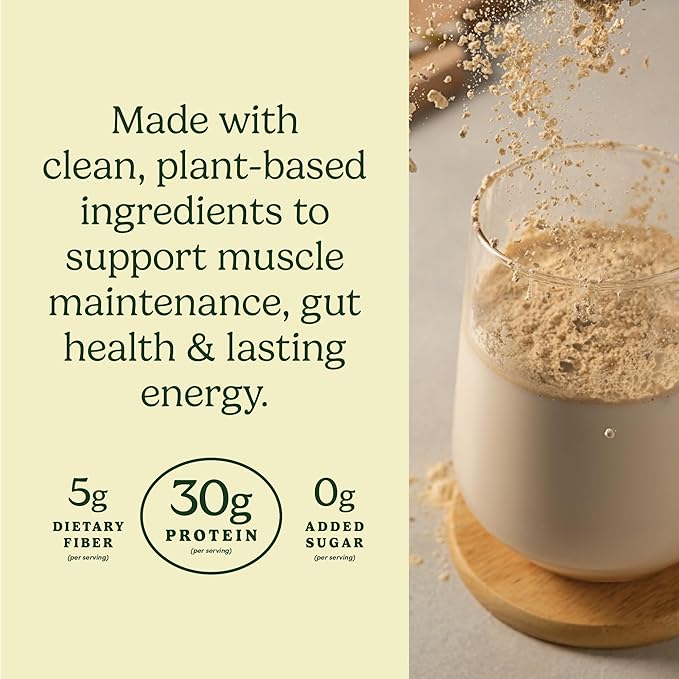 Field's Great Plant-Based Protein Shakes, Supports Muscle Maintenance, Gut Health & Energy with Clean Ingredients for Whole-Body Wellness, 30 Grams of Protein, 5 Grams of Fiber - 14 Servings (Vanilla)