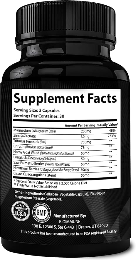 TESTAGRA TESTOSTERONE BOOSTER FOR MEN. 2 Pack Savings - 180 Capsules - 10X Concentrated - Increase Lean Muscle Energy Drive Strength. Saw Palmetto, Tribulus, Tongkat Ali, Horny Goat Weed, Zinc