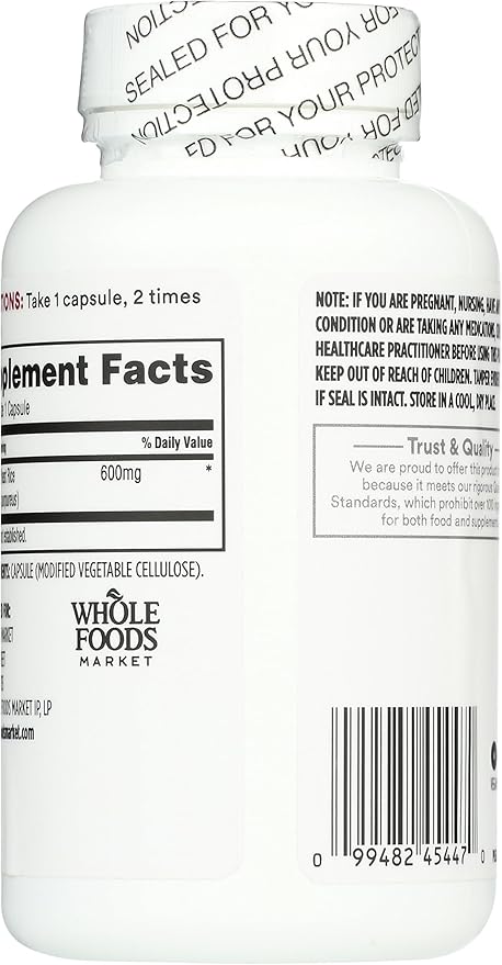 Whole Foods Market, Red Yeast Rice 600mg, 120 CT