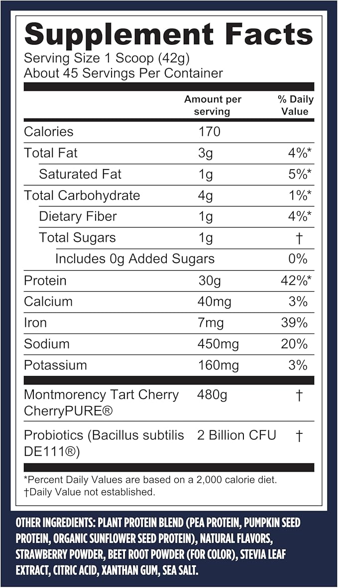 Vega Sport Premium Vegan Protein Powder Berry (45 Servings) 30g Vegan Protein, 5g BCAAs, Low Carb, Keto, Dairy Free, Gluten Free, Non GMO, Pea Protein for Women & Men, 4.2 lbs (Packaging May Vary)