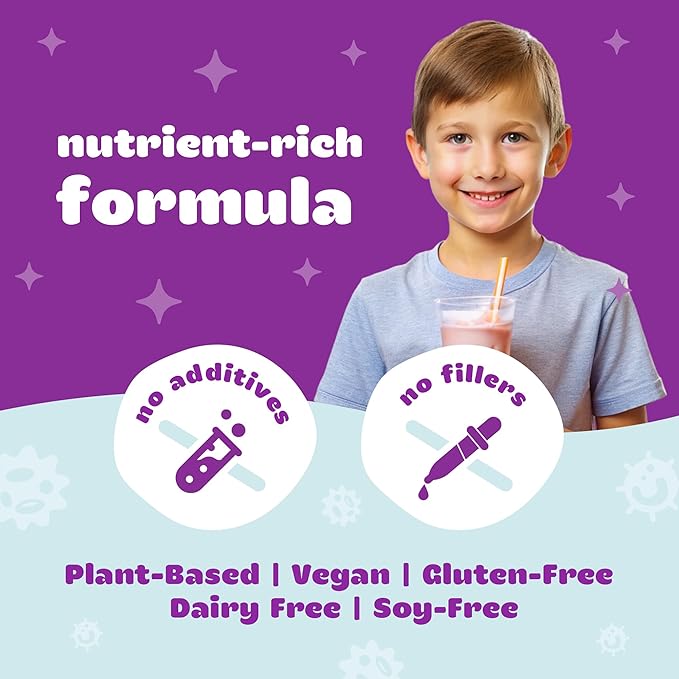 Organifi Kids: Protect - Everyday Immune Support for Kids with Elderberry, Acerola Cherry and Zinc - Berry Flavored Immunity Powder - Plant-Based, Vegan, and No Gluten, Dairy or Soy - 15 Servings