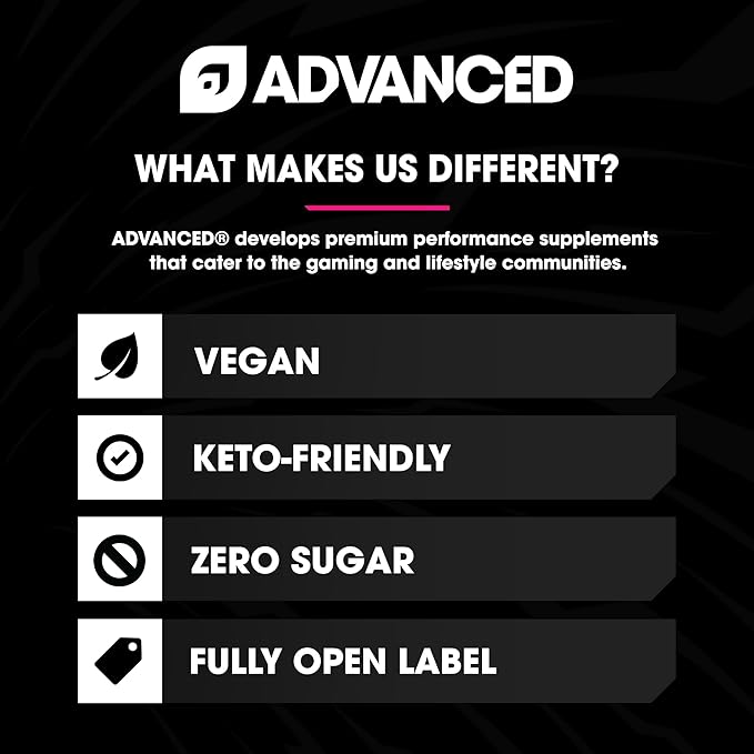 Advanced Energy - Energy Boosting Formula with Electrolytes for Hydration - L-Theanine to Combat Jitters - Sugar Free & Keto Friendly - No Maltodextrin (40 Servings) (Lychee)