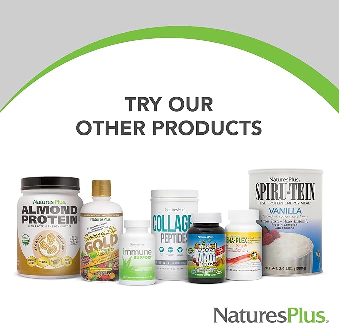 Natures Plus Organic Pea Protein - 1.1 lbs, Vegan Drink Powder - High Energy Protein Powder, Hunger Suppressant, Muscle Builder, Promotes Heart Health - Non-GMO, Vegetarian, Gluten-Free - 25 Servings