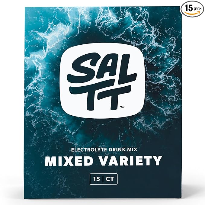 Keto Chow SALTT Electrolytes Powder Flavored Drink Mix - All The Things Variety - 15 Hydration Packets - Magnesium, Potassium, Sodium, Trace Minerals - Zero Sugar & Gluten Free