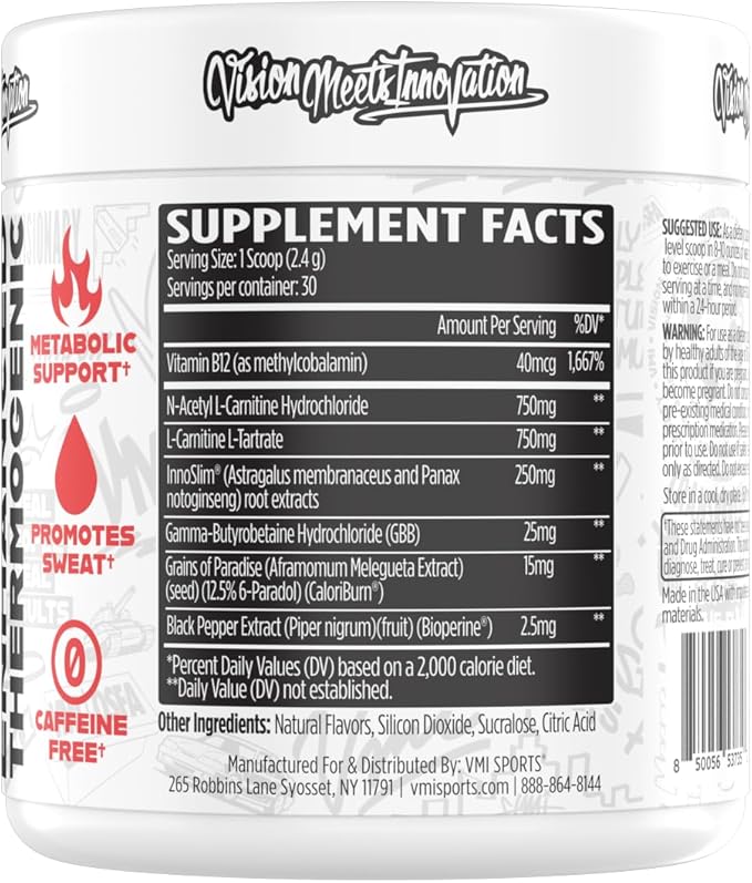 Heat L-Carnitine Powder Enhanced Thermogenic | 1500 mg L-Carnitine | Maximum Absorption Formula | Great Taste for Men & Women | 30 Servings (30 Serving, Gummy Bear)