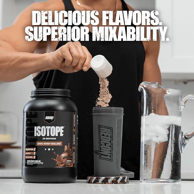 REDCON1 Isotope 100% Whey Isolate, Peanut Butter Chocolate - Keto Friendly Whey Protein Powder - Low Carb + Zero Sugar Whey Protein Isolate - Keto Protein Powder (71 Servings)