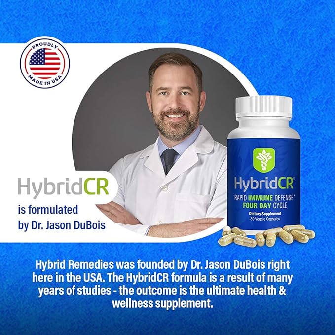 HybridCR Rapid Immunity Supplement | Zinc, Echinacea, Andrographis, Ginseng, Selenium, Gluten-Free & Non-GMO | 5-in-1 Immune Support Supplement | Pharmacist Formulated 1 Month Supply (30 Veggie Caps)