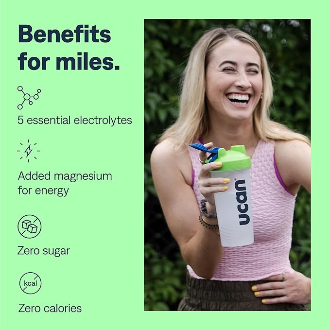 UCAN Hydrate Electrolyte Drink Mix (Watermelon, 30 Servings) Sugar-Free, Keto-Friendly, Vegan, Non-GMO, Gluten-Free Electrolyte Powder with Potassium & Magnesium for Runners & Athletes
