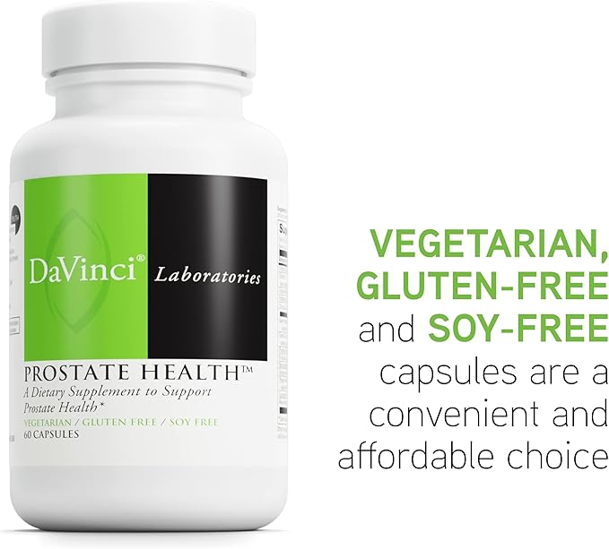 DAVINCI Labs Prostate Health - Helps to Support Prostate, Urinary & Men's Health with Saw Palmetto, Zinc, Green Tea Extract & More* - 60 Vegetarian Capsules (30 Servings)