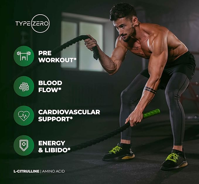 Type Zero L-Citrulline Malate Powder 2:1 6X (300g | 6000mg Per Serving | Unflavored) Ultra Clean L Citrulline, Nitric Oxide Booster, Pre Workout - Nitrous Oxide Vasodilator Supplement
