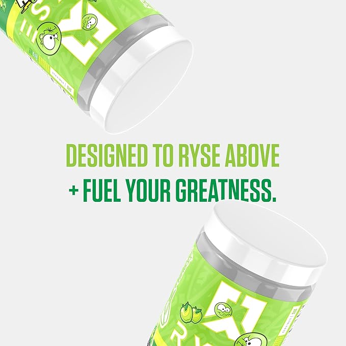 Ryse Loaded Pre Workout Powder - Sour Punch Green Apple - Daily Pre-Workout for Men & Women with 390mg Caffeine, Beta Alanine, and Citrulline for Pump, Focus, and Energy - 30 Servings