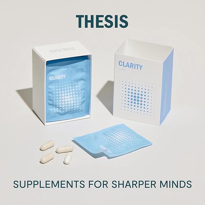 Thesis Clarity - Focus Supplements with Nootropics for Daily Brain Support - Lion's Mane & Alpha GPC to Support & Maintain Focus (24 Servings)