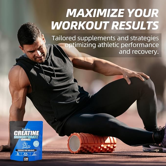 Creatine Monohydrate Gummies for Men & Women,5g of Creatine Monohydrate per Serving for Supports Muscle Growth,Strength,Performance,Sugar Free,Vegan,Pre-Workout Supplement(120 Count)-Blueberry