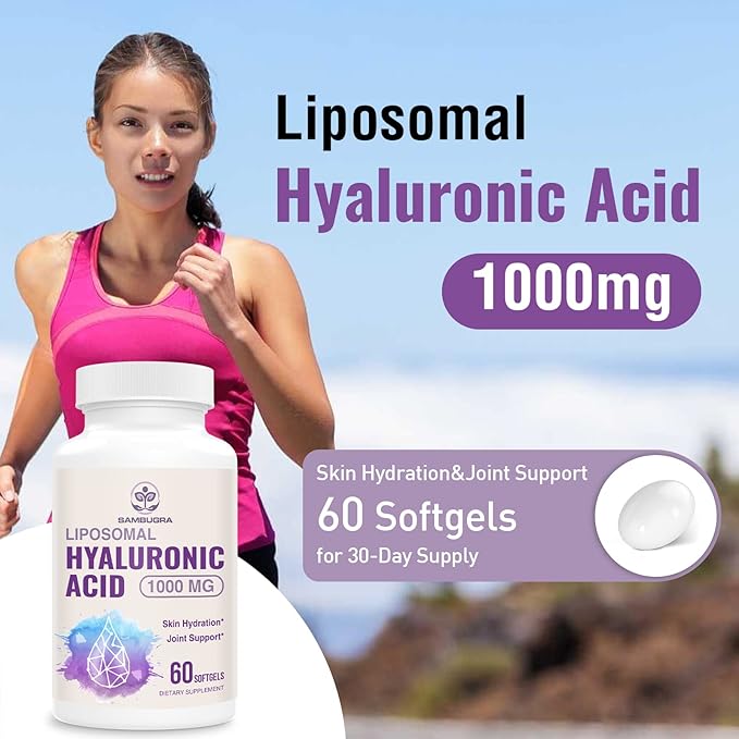 TUDCA Supplements 1100mg and Liposomal Hyaluronic Acid Supplements 1000mg, High Bioavailability Supplement (Pack of 2)