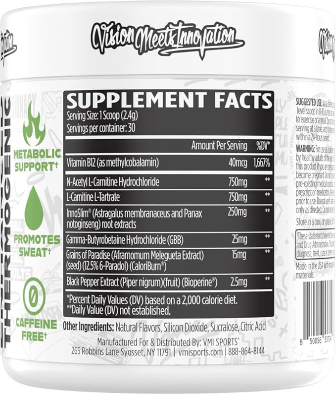 Heat L-Carnitine Powder Enhanced Thermogenic | 1500 mg L-Carnitine | Maximum Absorption Formula | Great Taste for Men & Women | 30 Servings (30 Serving, Cherry Lime)
