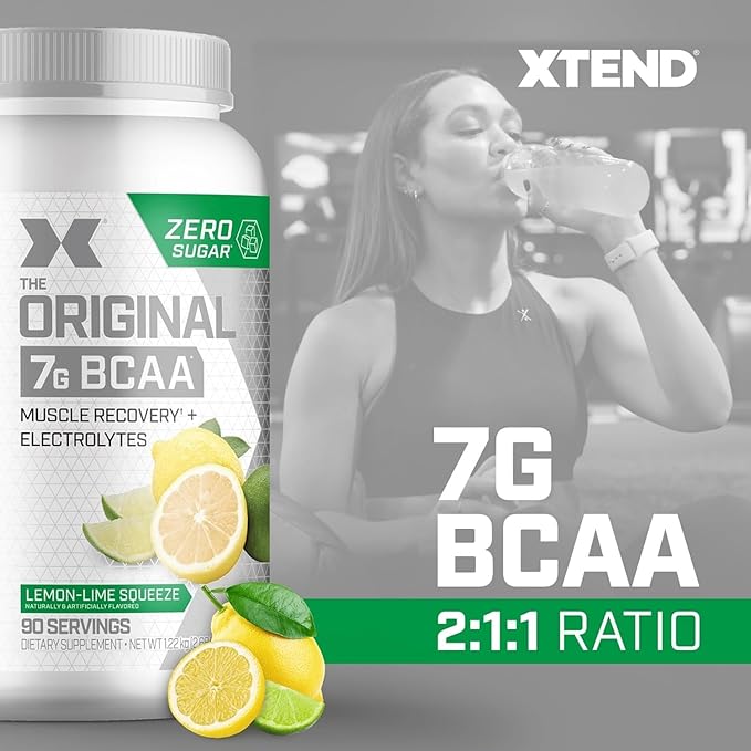 Original BCAA Powder 7g BCAA and 2.5g L-Glutamine, Sugar Free Post Workout Muscle Recovery Drink with Amino Acids for Men & Women, 90 Servings