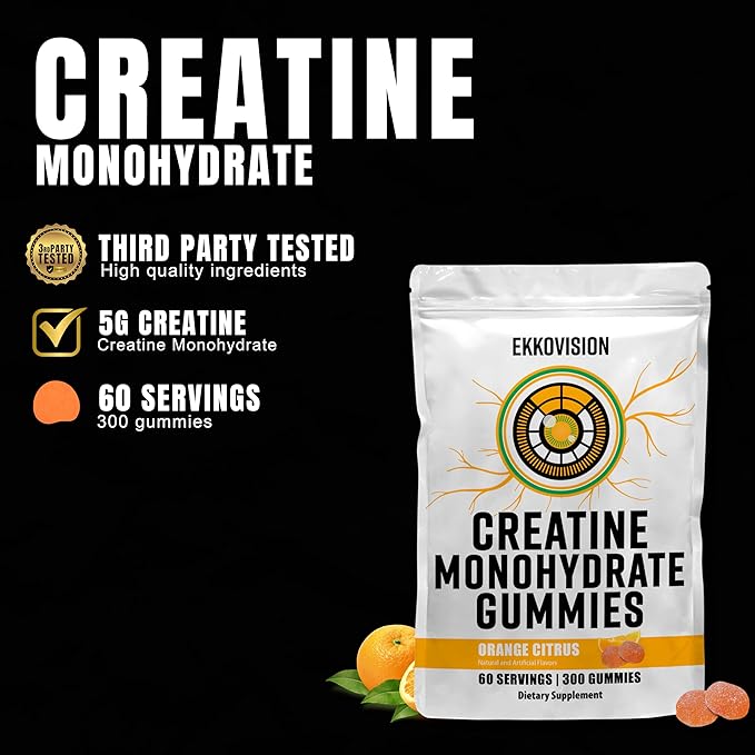 Creatine Gummies 60 Serving Orange Citrus