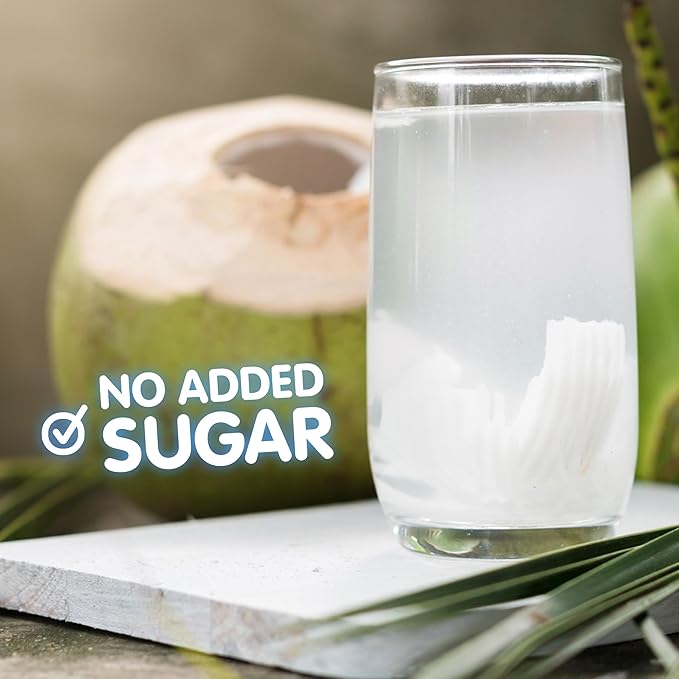 Coconut Water with Pulp, Coconut Water Bulk Pack16.5 Ounce (Pack of 12) by Jans | 100% Pure & NO Sugar Added, Non-GMO, Not From Concentrate | Refreshing Taste of the Tropics, Agua de Coco