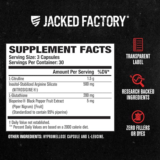 Jacked Factory Nitrosurge Pre-Workout in Pineapple & N.O. XT Nitric Oxide Booster for Men & Women