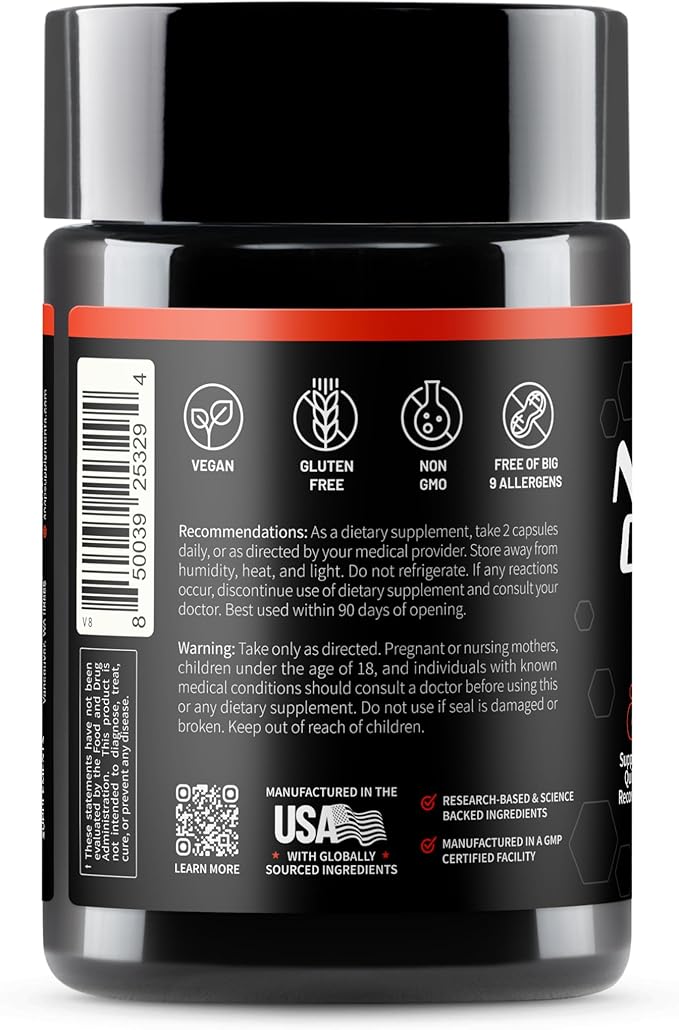 Snap Supplements Nitric Oxide Booster Supplement with L Arginine and L Citrulline Essential Amino Acids and Ginseng Root, Energy, Heart Health, Muscle Growth & Circulation Support, 60 Capsules