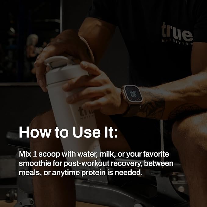 True Nutrition - Whey Protein Concentrate - 100% Whey Protein Powder - Fast Acting Low Carb Powder with Essential Amino Acids - High in Leucine - Chocolate Fudge Brownie - 1lb.