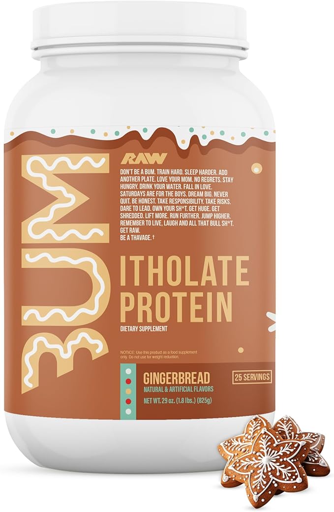 RAW Whey Isolate Protein Powder, Frosted Frenchie Cookie (CBUM Itholate) - 100% Grass-Fed Sports Nutrition Powder for Muscle Growth & Recovery - Low-Fat, Low Carb, Naturally Flavored - 25 Servings