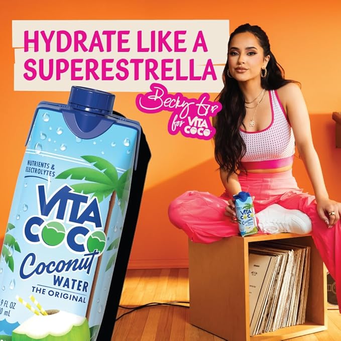 Vita Coco Coconut Water, Pure Organic | Refreshing Coconut Taste | Natural Electrolytes | Vital Nutrients | 16.9 Oz (Pack Of 12)