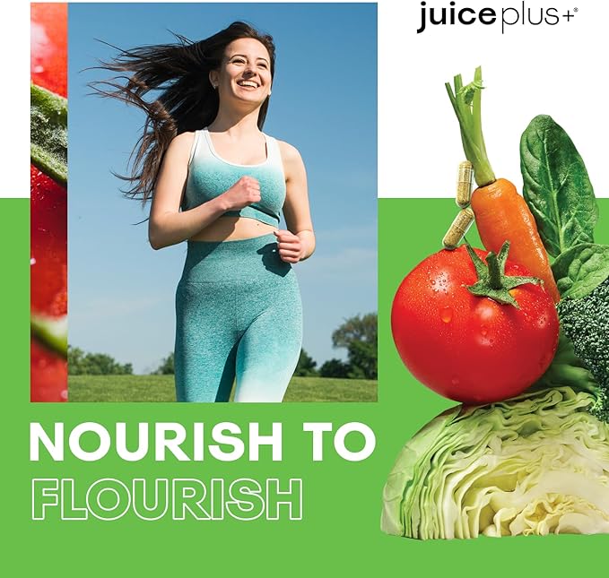 Juice Plus+ Vegetable Blend - Whole Food Vegetable Powder in Convenient Capsules - Includes Nutrients from Spinach, Kale, Broccoli, Carrot, Garlic and More - Vegan, Non-GMO - 120 Capsules