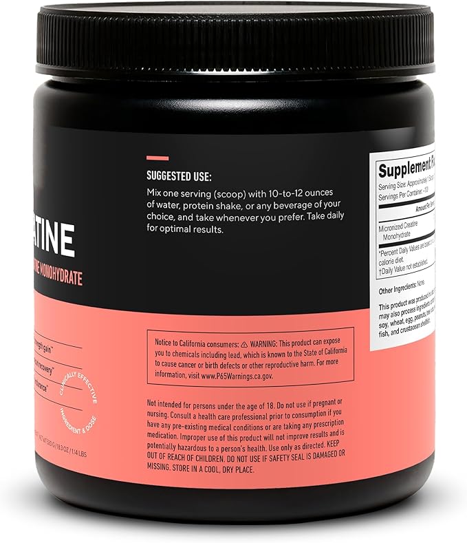 LEGION Micronized Creatine Monohydrate Supplement - Clean Creatine Powder for Muscle Gain & Post Workout Recovery - Micronized Creatine Supplement for Maximum Absorption (100 Servings, Unflavored)