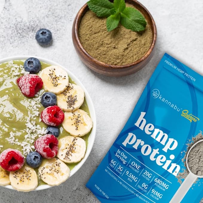 Hemp Protein Powder | 20G Plant Protein Per Serving | All Natural Fiber Iron Potassium Magnesium Omega 3 6 9 | Hemp Seeds Superfood | Vegan Gluten Free Kosher Keto (14.8 oz - Pack of 1)