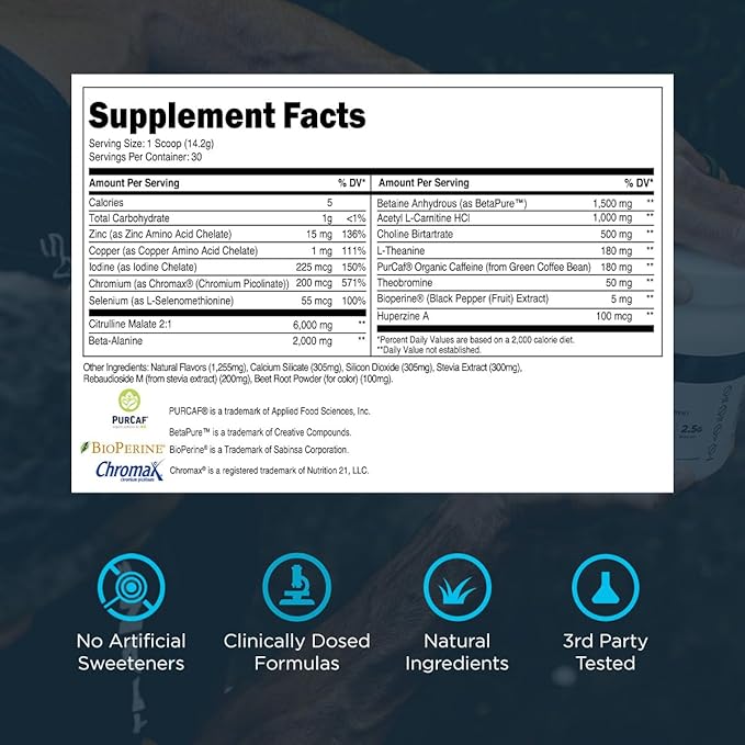 Transparent Labs Lean Pre-Workout - Body Recomposition Pre Workout for Men and Women with Acetyl L-Carnitine, Beta Alanine Powder, & PurCaf Organic Caffeine Powder - 30 Servings, Strawberry Lemonade