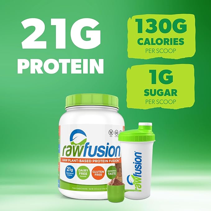 Nutrition RawFusion Plant Protein Powder, Peanut Chocolate Fudge, 32.9 Ounce, Pack of 1